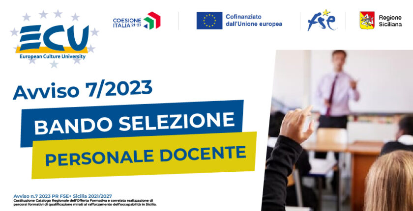 Bando di selezione personale docente - Avviso 7/2023 – Progetto Arte e creatività nell'era digitale