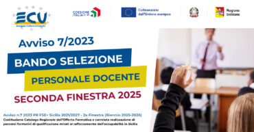 Bando Docenti - Avviso n.7 2023 PR FSE+ Sicilia 2021/2027 - 2a Finestra (Biennio 2025-2026)